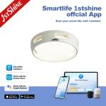 Mini 16 Inches Led Bladeless Ceiling Fan White Dc Motor Dimming Light
