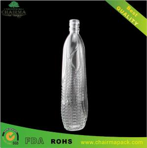 Quality Corn-Shape Embossing Glass Bottle for Vodka,whiskey,etc wholesale