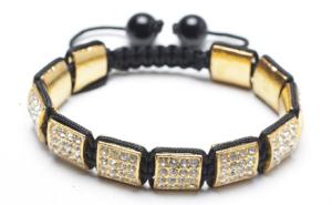 Quality Shamballa Bracelet, Crystal Pave Alloy Square Beads wholesale