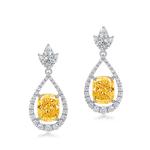 Stylish 925 Sterling Silver Pink Gemstone Oval Halo Earrings