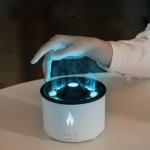 350ML Capacity 3D Flame Effect Volcano Air Humidifier Aroma Diffuser for Home