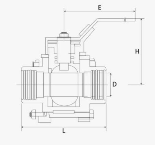 3PC Screwed Strainless Steel Ball Valve