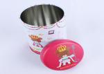 Sweets Metallic Packaging Round Cylinder Gift Tins Artwork CMYK Printed
