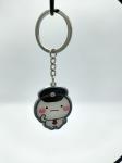 Laser Engraving Zinc Alloy Keychain , Shiromaru Hard Enamel Keyrings