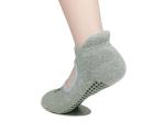 Multi Style Yoga Grip Socks / Terry Design Fuzzy Non Skid Socks For Pilates