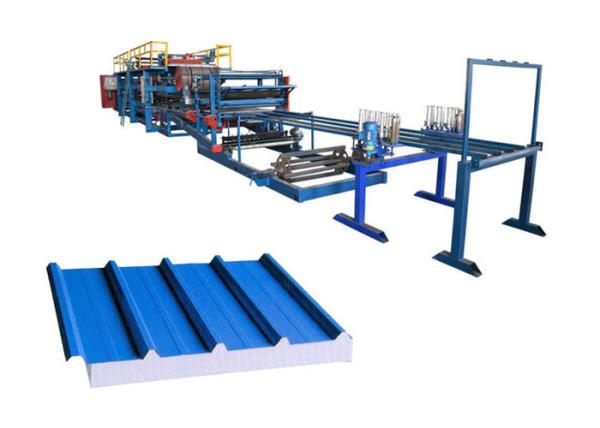 Cheap Trapezoidal Roof Tile Sandwich Panel Forming Machine Sheet Thickness 0.4-0.7mm for sale