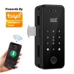 Black Glass Door Lock Tuya Smart Lock Home Security 3D Face Digital Fingerprint
