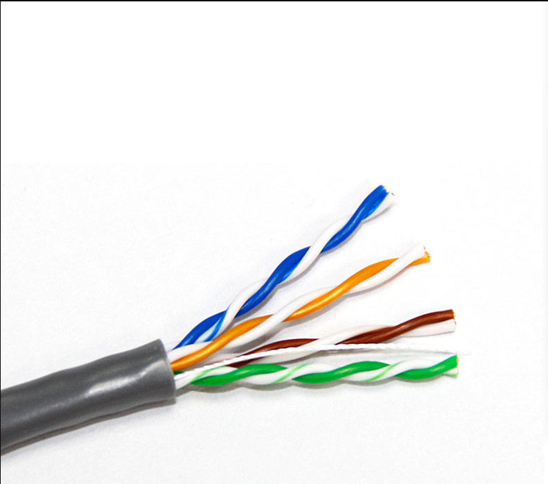 24AWG 4 Pairs PE PVC Jacket CU CCA Cat5e LAN Cable For Computer