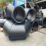 Butt Welding Hdpe Bend Pipe Fittings , 45 Degree Elbow Plastic Material