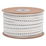 10mm*50y Cotton Stitched Edge Ribbon ISO9001 Custom Cotton Ribbon
