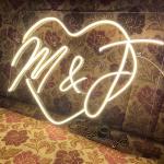 12V Custom Logo Wedding Acrylic Neon Light Sign Ideal for Office Decoration in