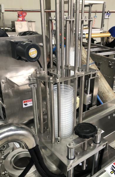 0.02-0.05mm Film Thickness 200-400mm Film Width Automatic Plastic Cup Sealing