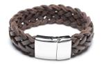 Leather Bracelet, Stainless Steel Clasp, 8 Inches