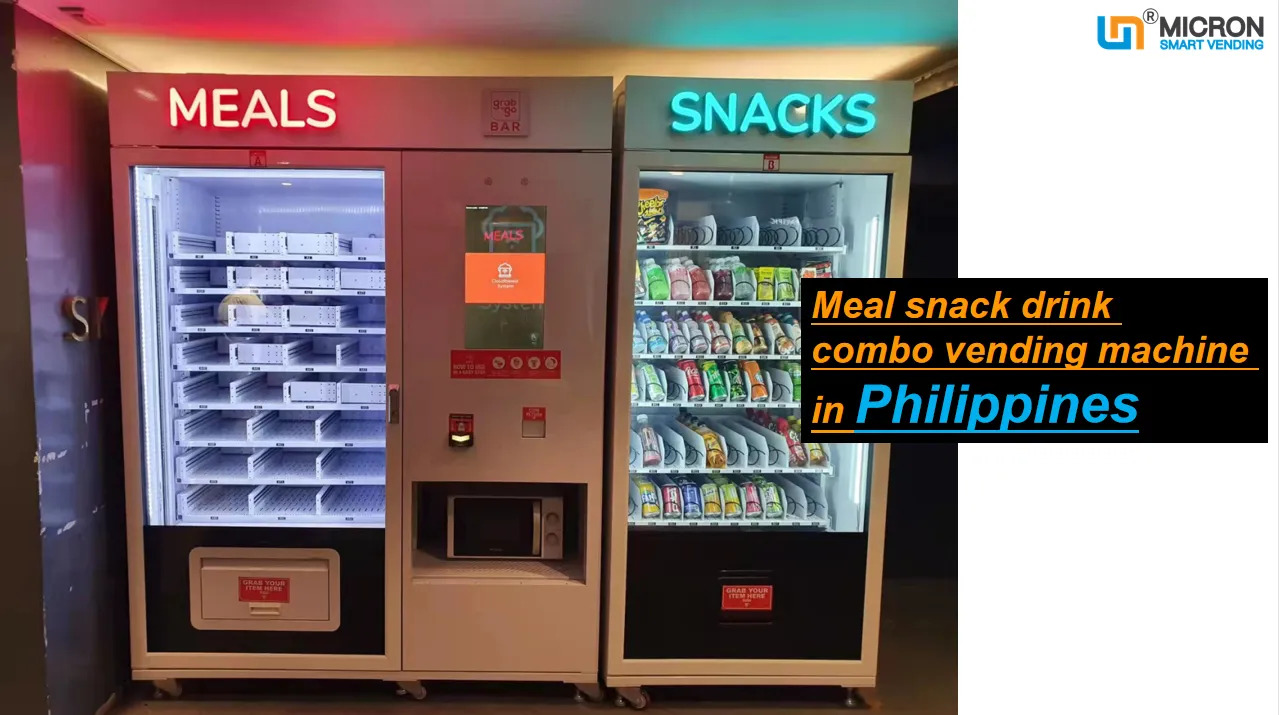 Micron meal cooked food vending machine in Philippines