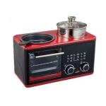 3 In 1 Electric Oven Breakfast Maker Pink Coffee Maker Multi Functional