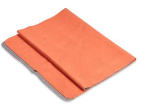 Quality Orange Yoga Mat Cover Towel , Lightweight Skidless Yoga Mat Towel Soft Feeling wholesale