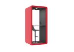 Round Angle Soundproof Box Excellent Ventilation Aluminum Private Office Phone