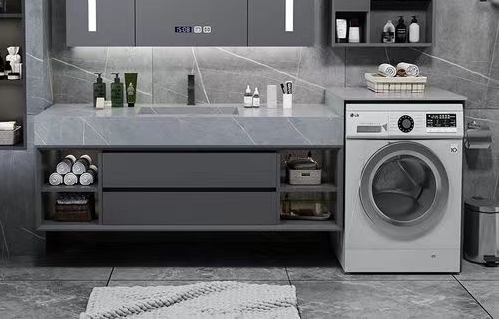 Convenient Wall Mounted Bathroom Furniture Set with Wash Basin and Shower Room Design