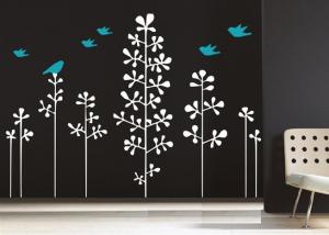 Quality Funky Wall Flower Stickers G185 / Wall Sticker Art wholesale