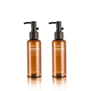 Quality Boston Round Amber Cosmetic Bottles Plastic Packaging 150ml For Hair Oil Products wholesale