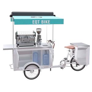 Quality Mobile Coffee Bike Cart With Oil Resistant 304 Stainless Steel Work Table wholesale