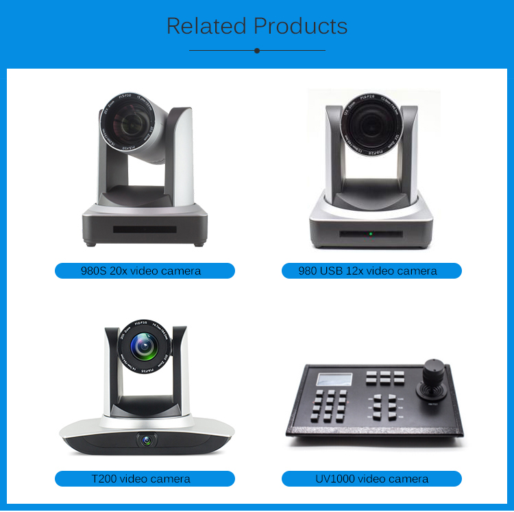 CMOS Sensor 12x Zoom PTZ Camera For Live Streaming With NDI POE