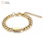 Stainless Bracelet Hip Hop Titanium Steel Jewelry Cuban Chain Custom Engraved
