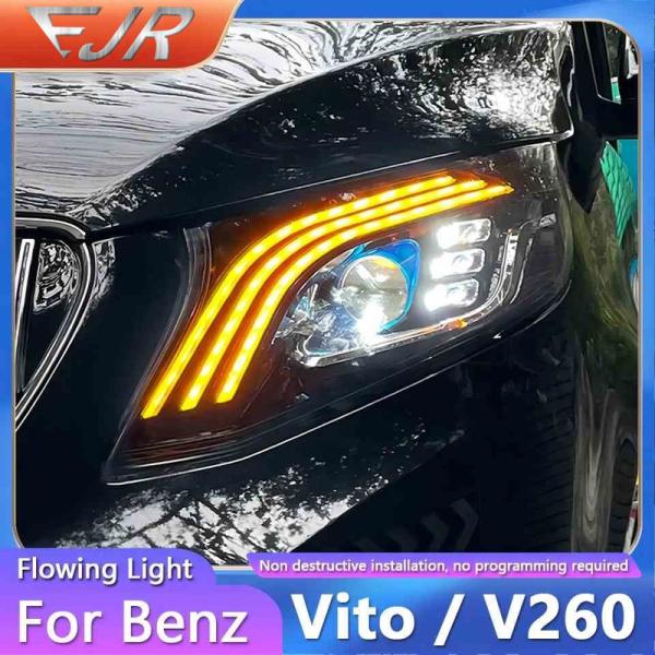 Headlight Assembly For Mercedes Benz VITO V Class 2016-2020 Retrofit Maybach DRL