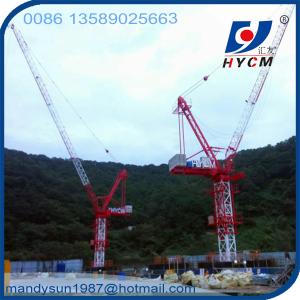 Quality 10 ton 50m Boom Luffing Jib Tower Crane QTD125 for high rise building wholesale