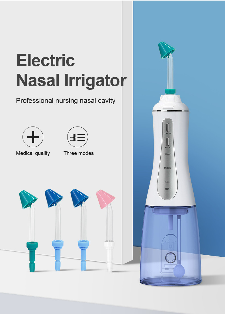 Waterproof Handheld Electric Nasal Irrigator Rinse 350ml 1800mAh