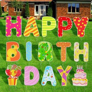 Quality Colorful Die Cut Coroplast Letters 5mm Corrugated Birthday Yard Signs wholesale