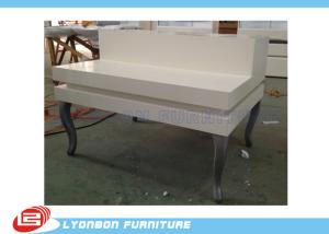 Quality Grocery Malls Manual Polishing Retail Display Tables With White Painted wholesale