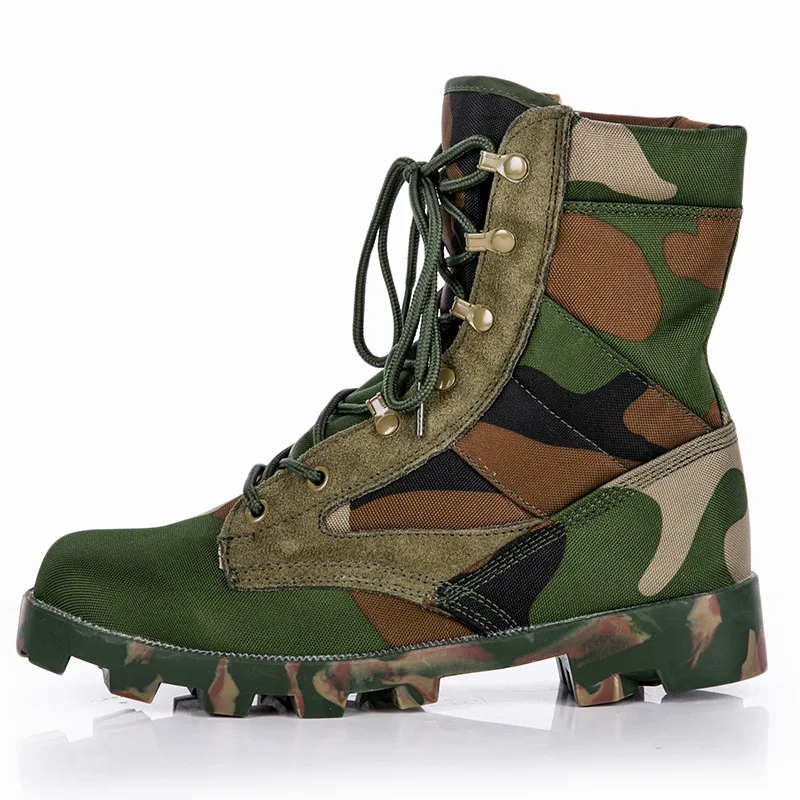 8 Inch 9 Inch Custom Military Boots Black Wear-Resistant Wicking Tactical Hiking Boots