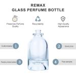 Transparent Crystal Glass Perfume Bottle Elegant 50ml 55ml With Secure Cap