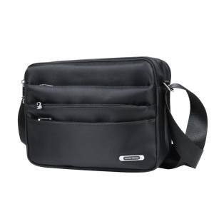 Quality Black Shoulder Messenger Bag Multi Pocket Crossbody Bag Casual Nylon wholesale