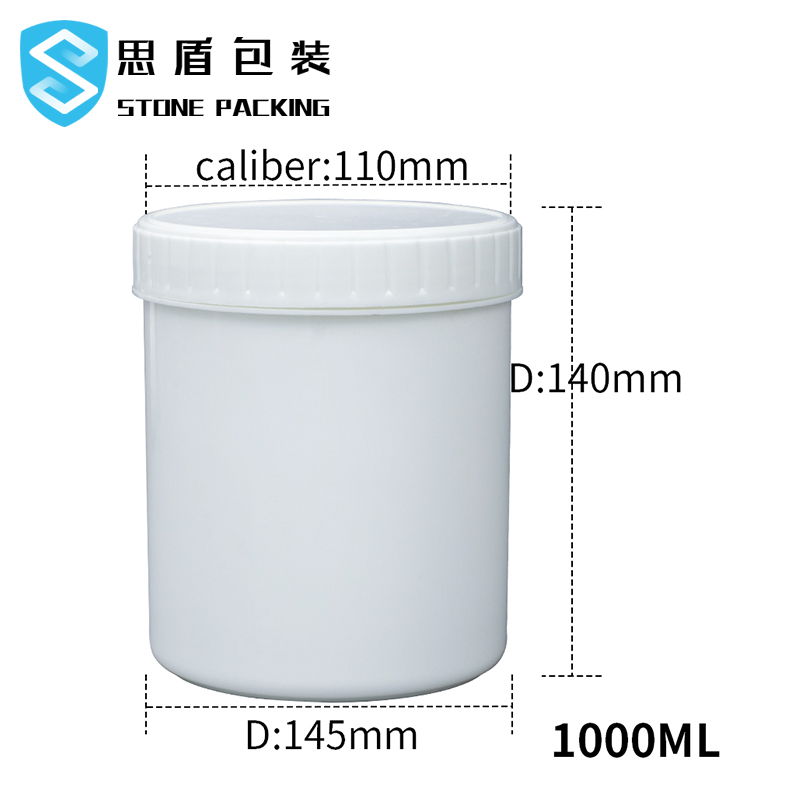 1000ML HDPE Plastic Bottle 145g Plastic Screw Top Jars