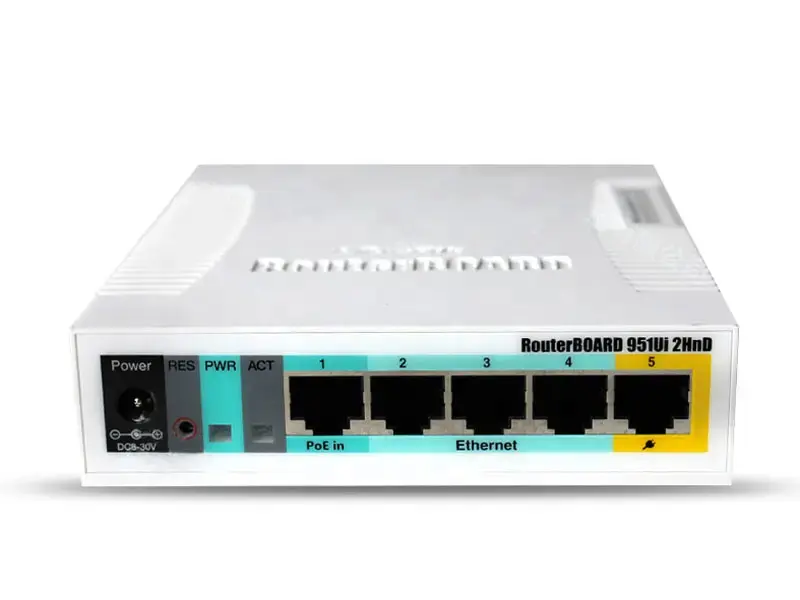 Mikrotik RB951Ui-2HnD 1200 Mbps 2.4G Wi-Fi Transmission Rate and 2 External Antennas for Seamless Wireless Connectivity