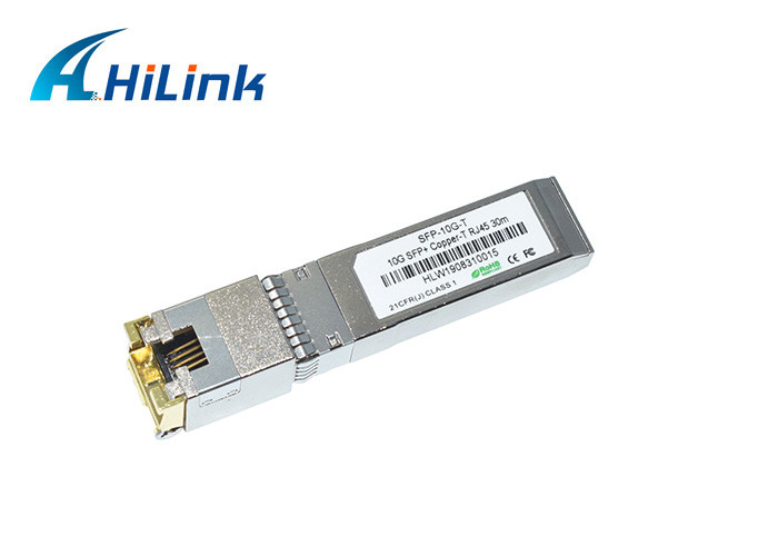 Hot Pluggable 30m RJ45 10G Copper SFP+ Transceiver Module