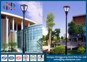 Quality Q235 Round Outdoor Street Lamp Post , Decorative Garden Lamp Pole wholesale