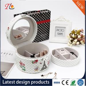 Quality High end and elegant PU leather jewelry box for wholesale from manufacturer jewelry box with mirror box drawer wholesale