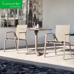 Modern Outdoor Furniture Garden Restaurant Paris Bistro Dining Set with Aluminum