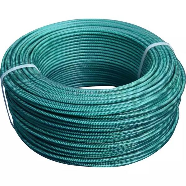 Cold Heading Steel Special PVC / Nylon Coated Stainless Steel Wire Rope Aircraft