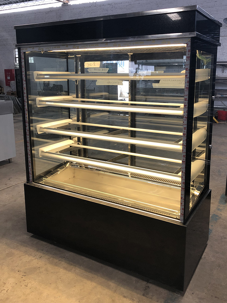 1.8m Bakery Glass Showcase With Optional Led Lighting Bottom Mount Type