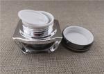 Square Shape PP PE Acrylic Jars For Cosmetics 15 / 30G 62 * 60 * 55MM