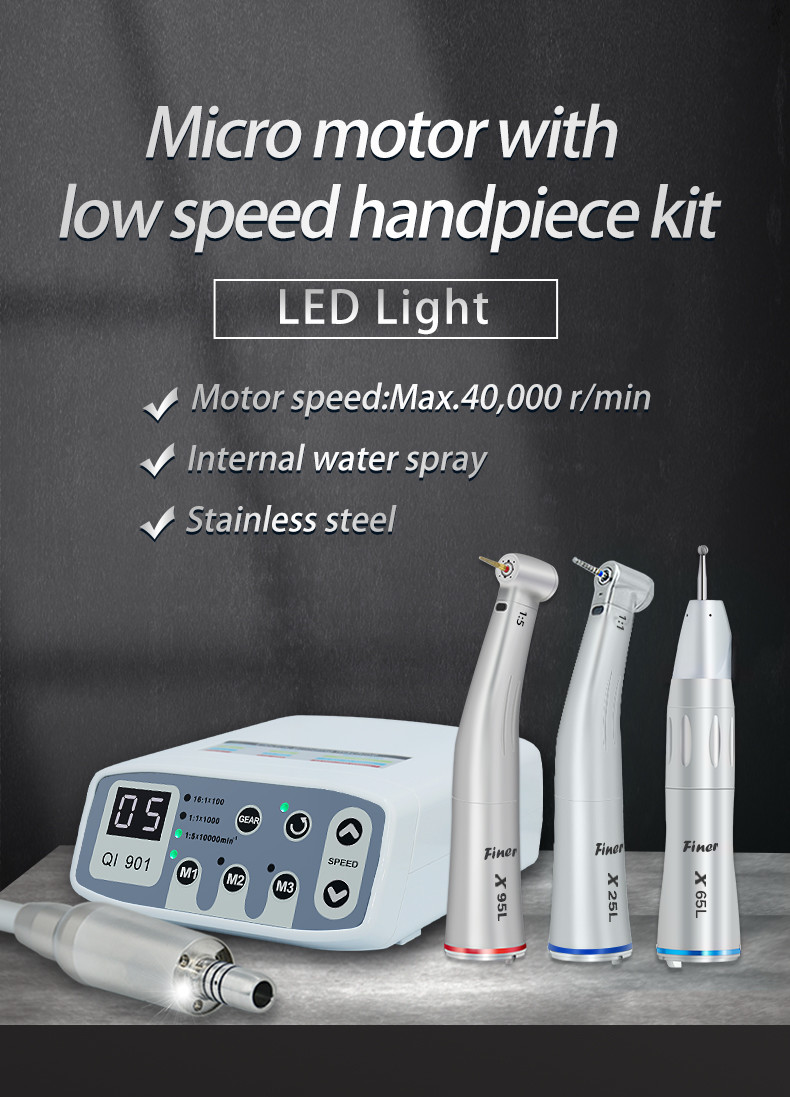 Portable LED Electric Handpiece Motor , Multifunctional Micro Motor Brushless
