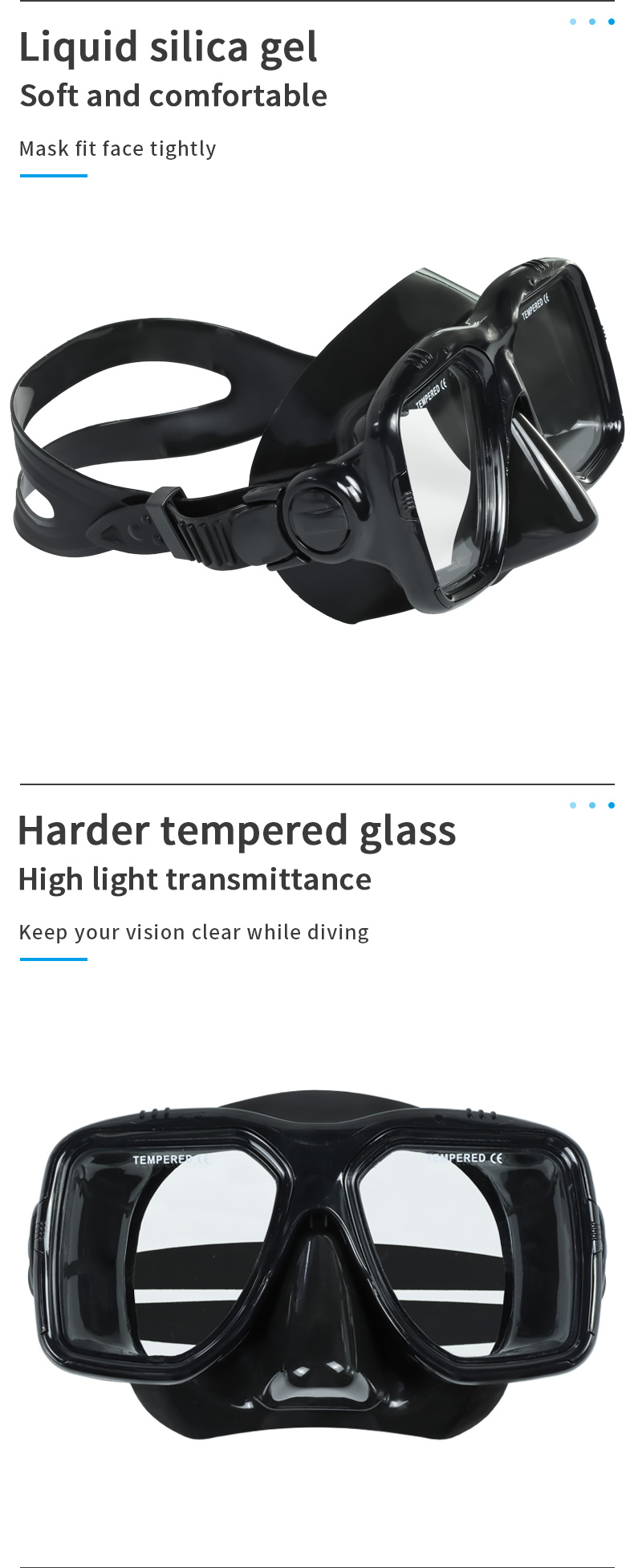 Woman Anti Fog Bifocal Dive Mask Diving Scuba HD Tempered Glass Lens