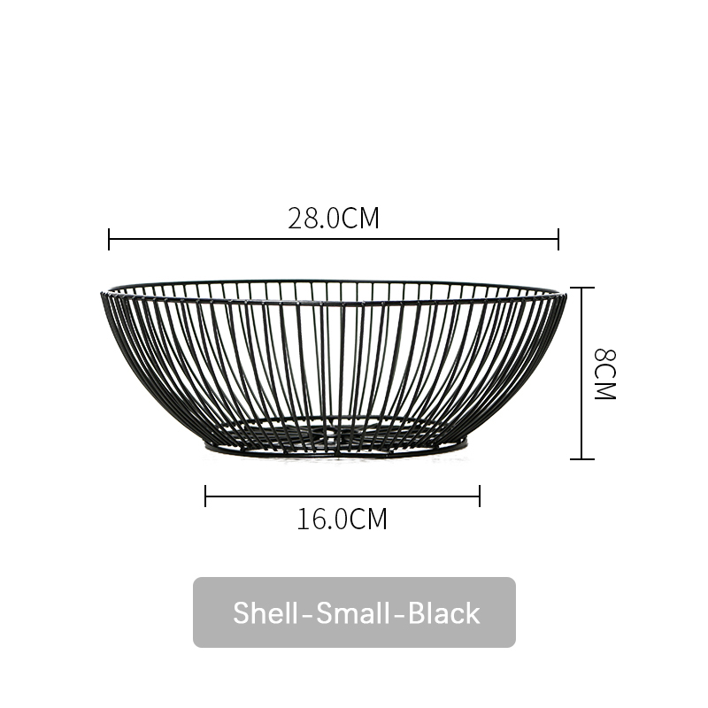 Gold Pink Iron Fruit Basket For Kitchen Table For Organizing Fruits And Vegetables 25-28cm