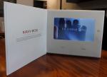 7 Inch LCD Flip Book Video With Touch Screen , Promotional Video Card