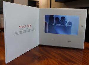 Quality 7 Inch LCD Flip Book Video With Touch Screen , Promotional Video Card wholesale