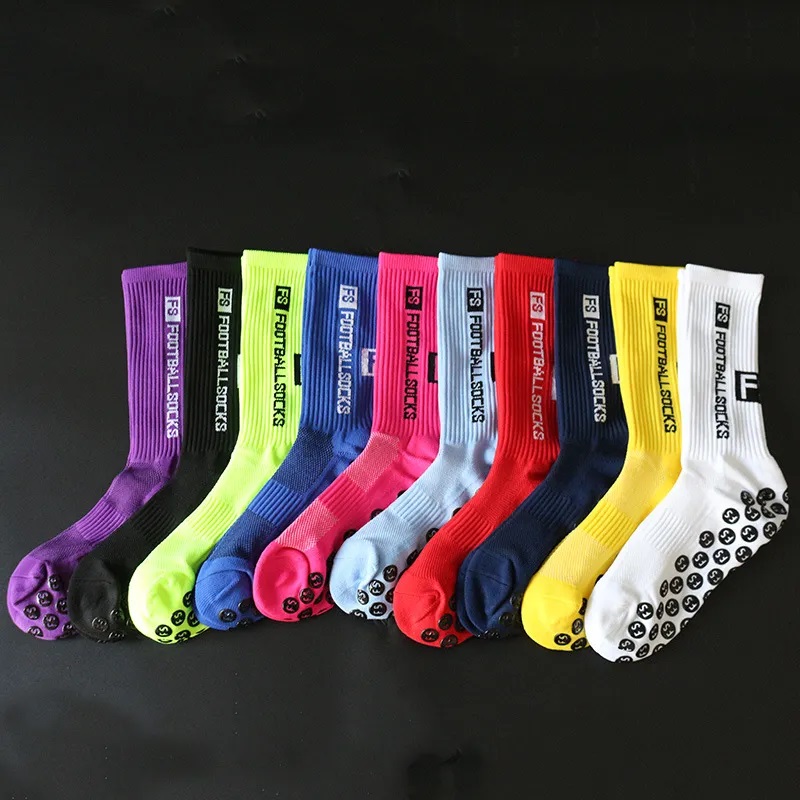 Non Slip Soccer Socks for Adults Long Tube Crew Sport Bottom Grip Anti-slip Socks